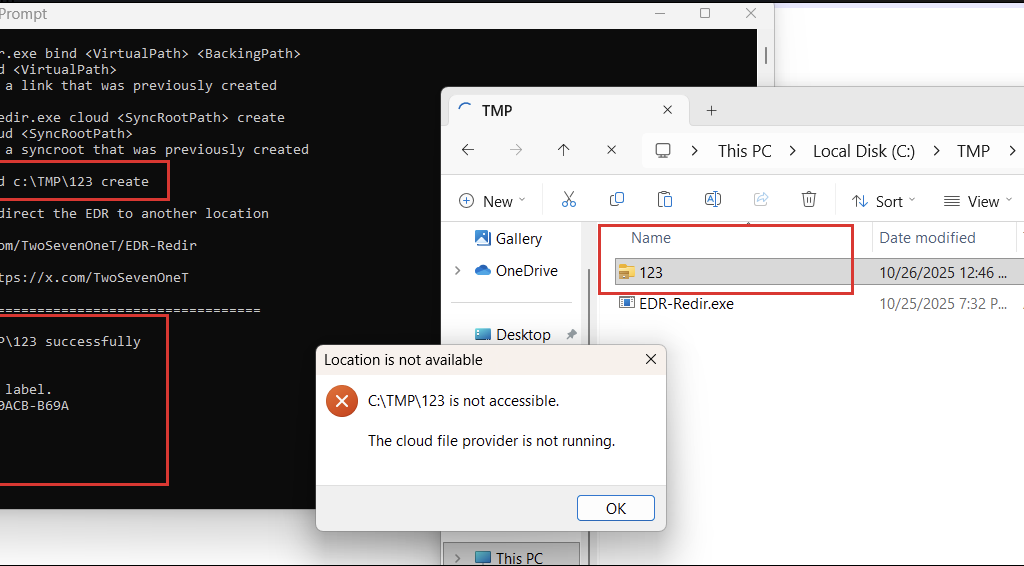 Using EDR-Redir To Break EDR Via Bind Link and Cloud Filter