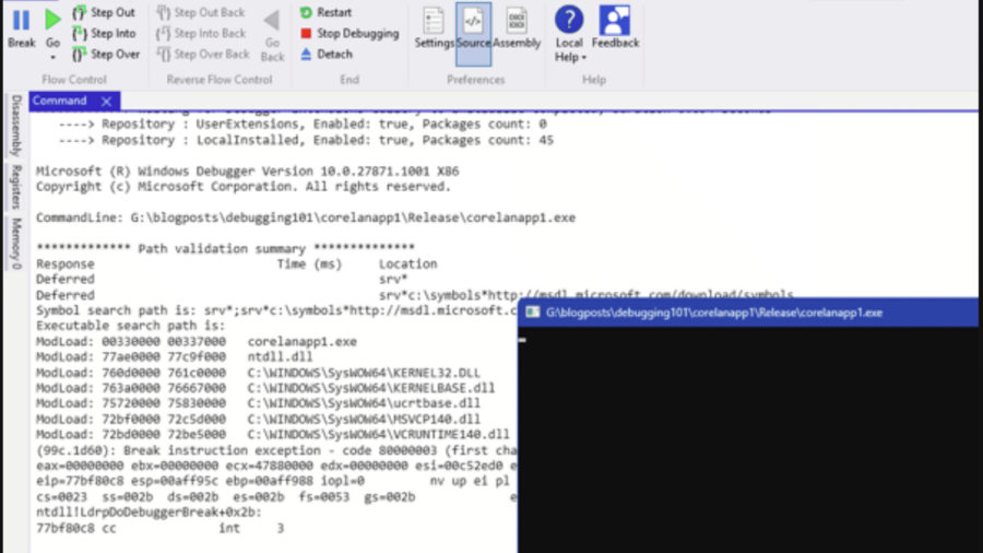 Debugging - WinDBG & WinDBGX Fundamentals