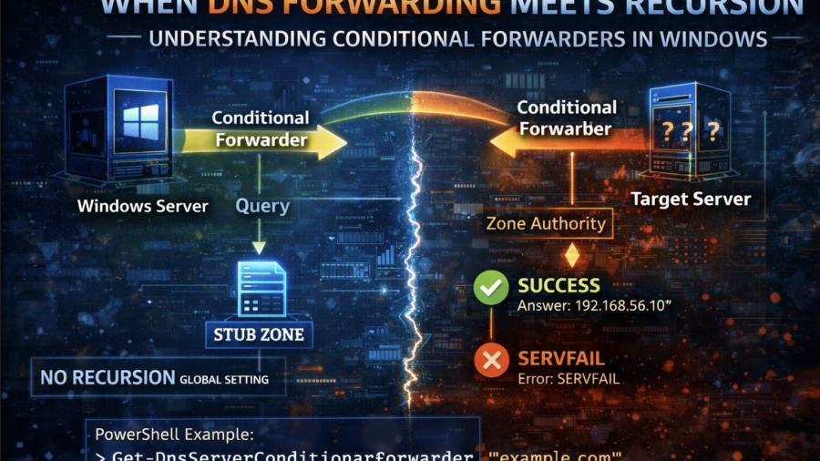 When DNS Forwarding Meets Recursion: Understanding Conditional Forwarders in Windows