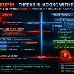 Stealth Injection with ROP: Thread Hijacking Without Executable Memory