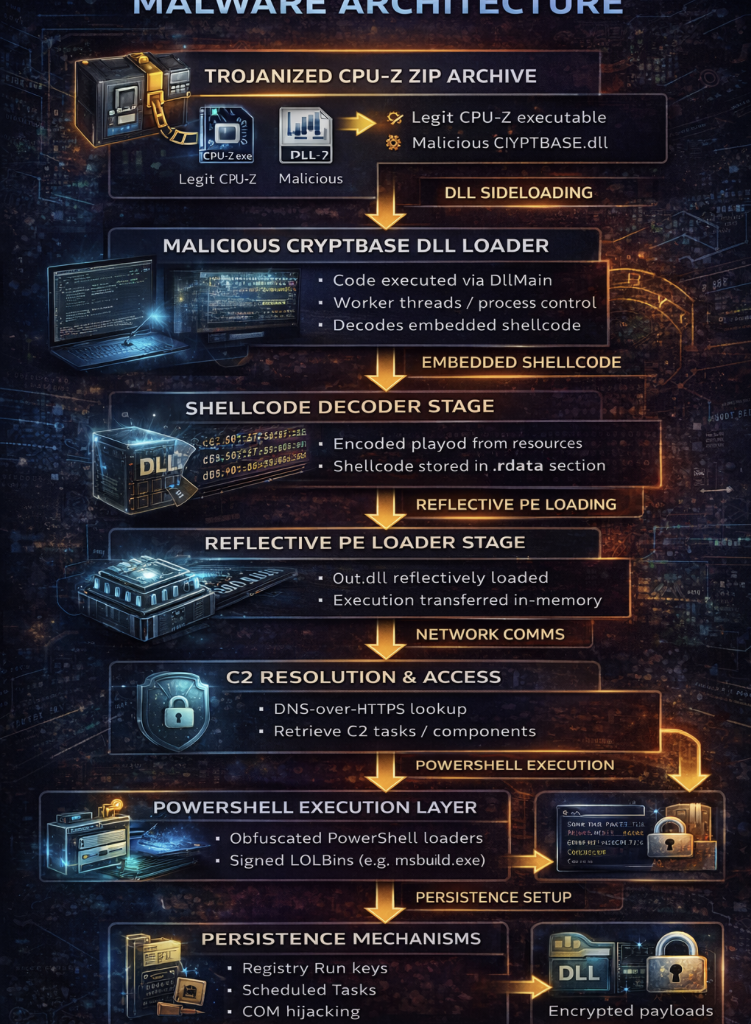 Inside the Trojanized CPU-Z Campaign: DLL Sideloading, Zig Malware, and Multi-Layer Persistence