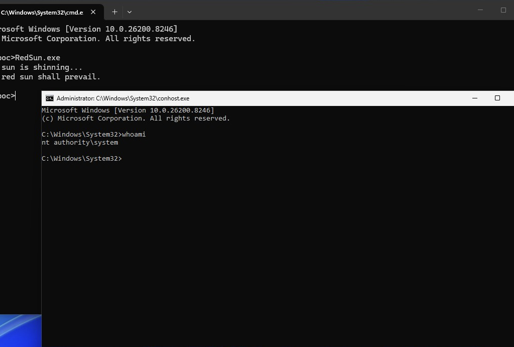Vulnerability: When Microsoft Defender Becomes the Primitive - RedSun PoC.