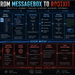 From MessageBox to Rootkit: A Practical Journey Through Windows Malware Internals