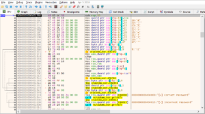 Call into the CheckPass function at address 0x401736 with the XOR'd buffer