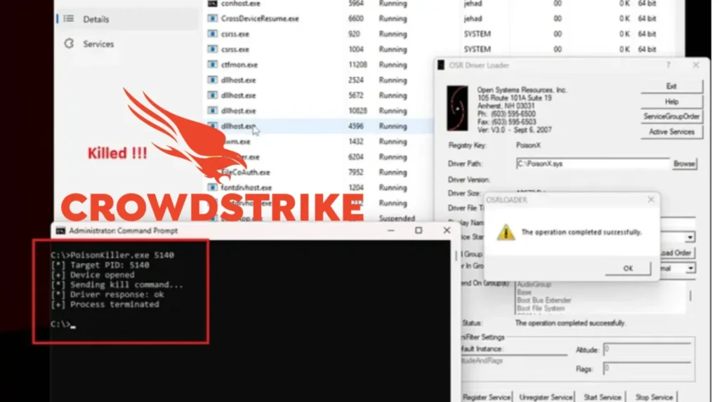 CrowdStrike Falcon EDR zero-day driver reverse engineering analysis