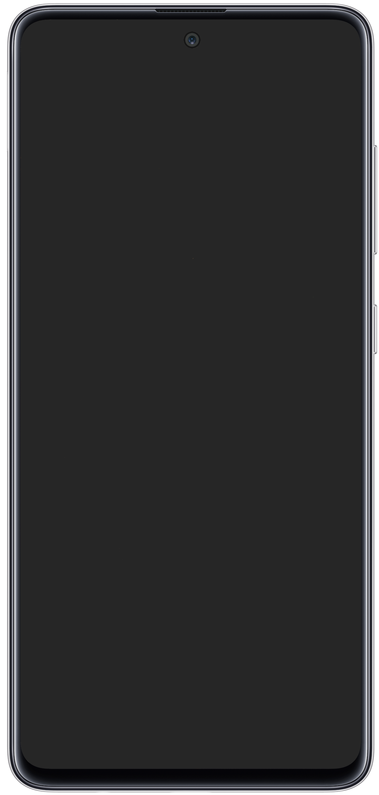 Samsung Galaxy A51 smartphone, front view