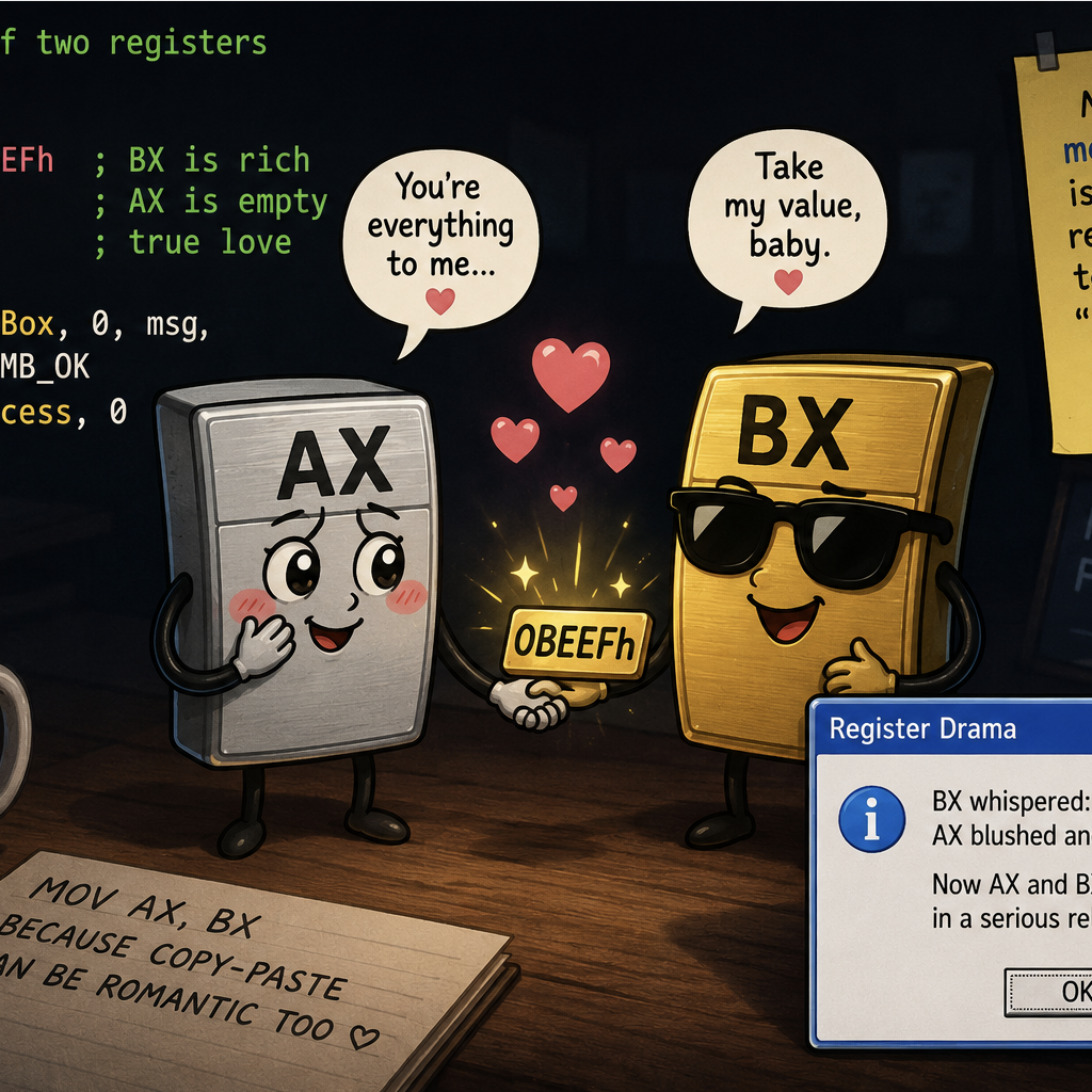 mov ax, bx drama story – for fun and fasm