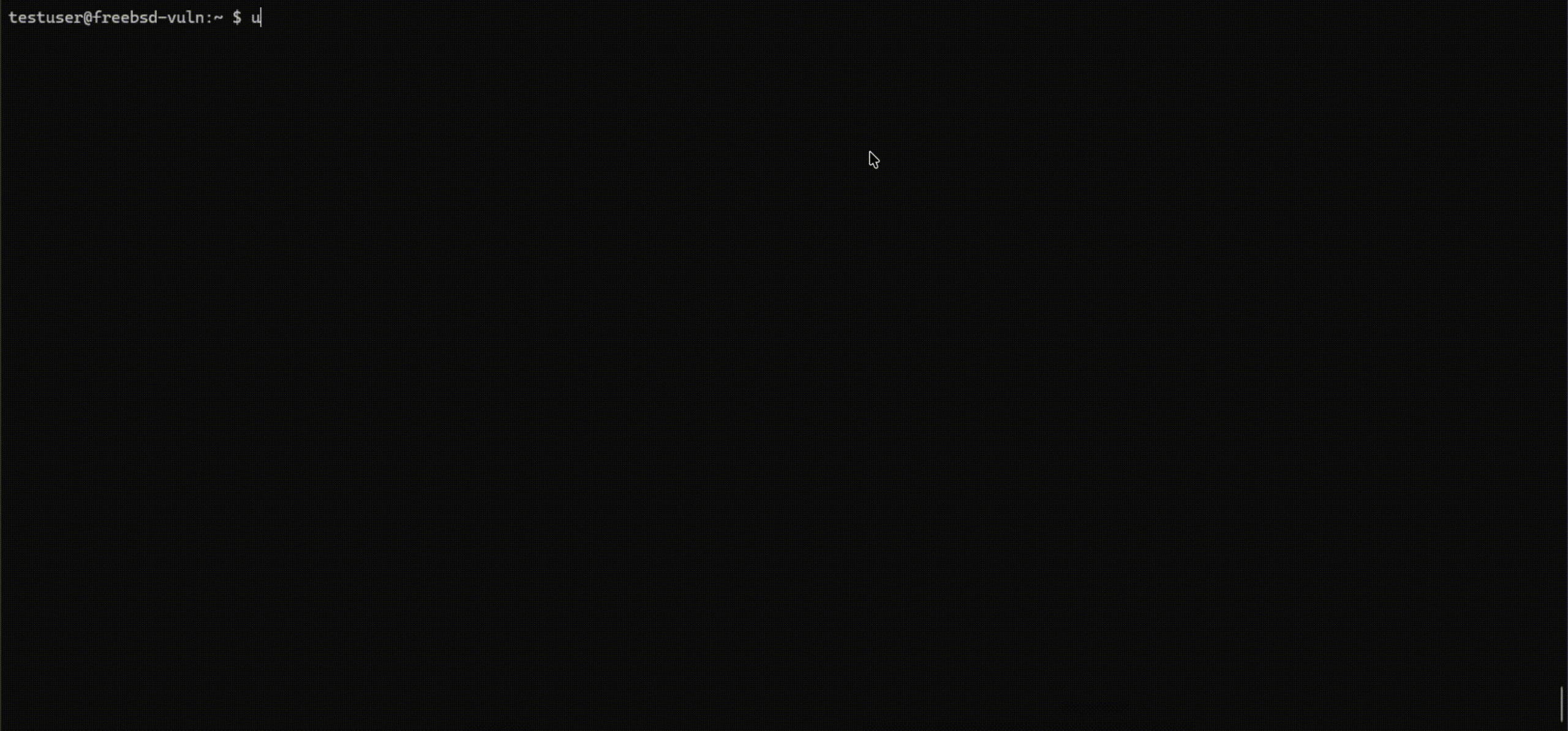Animated terminal demo of the FreeBSD procdesc CVE-2026-45251 use-after-free LPE exploit