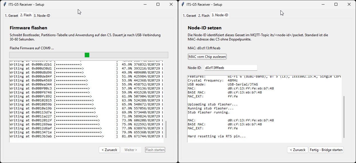 Windows installer for the V2X2MAP firmware