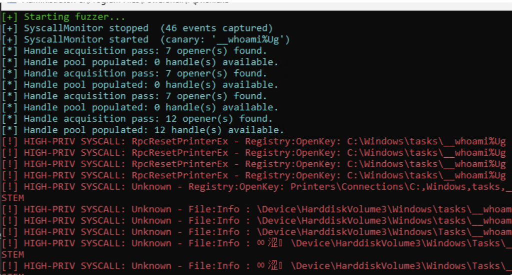 Recursively fuzzing MS-RPC structures and monitoring using ETW