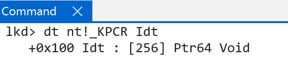 KPCR processor control region IDT array