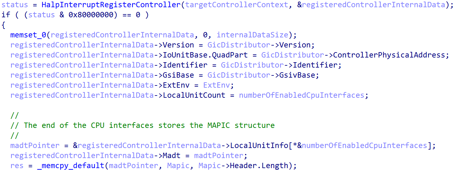 GIC3_DATA global structure definition