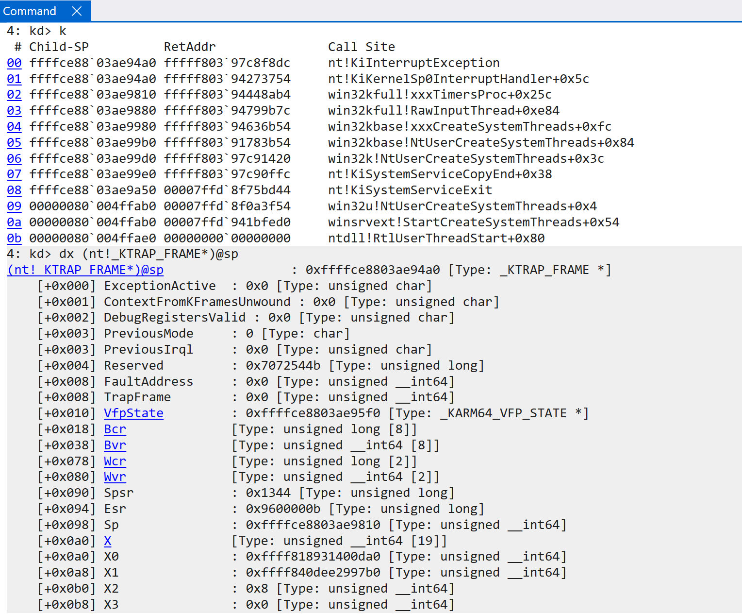 KiBuildTrapFrame and KiCompletePartialTrapFrame disassembly