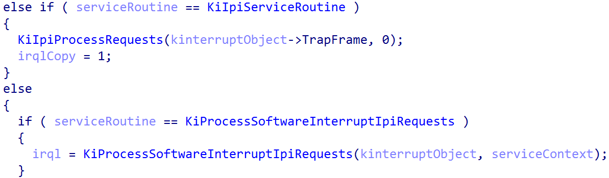 Extracting ServiceRoutine from KINTERRUPT