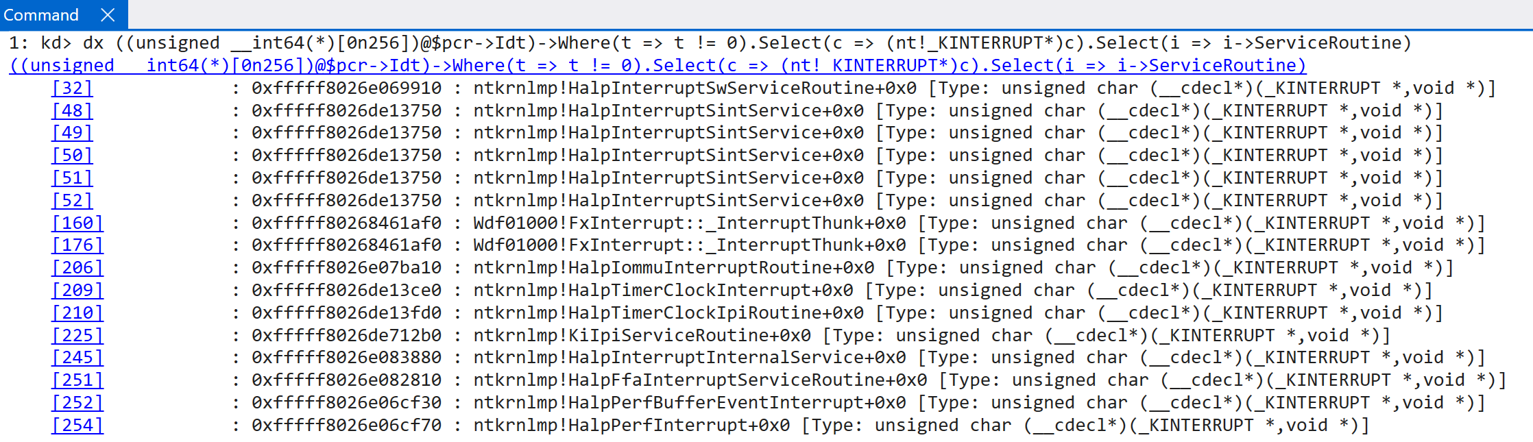 Guest partition IDT configuration