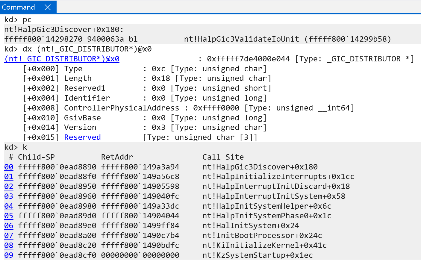 Windows GIC_DISTRIBUTOR structure definition