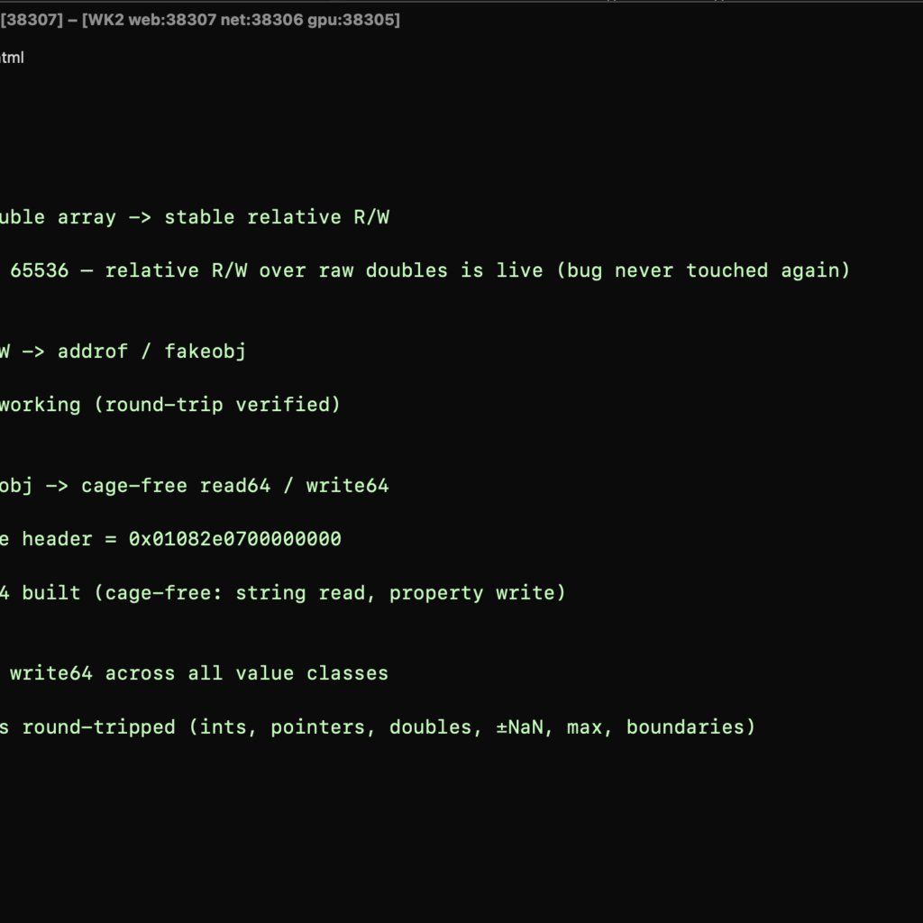 JSC Exploitation Primitives Part 1: From One OOB to Cage-Free Arbitrary R/W