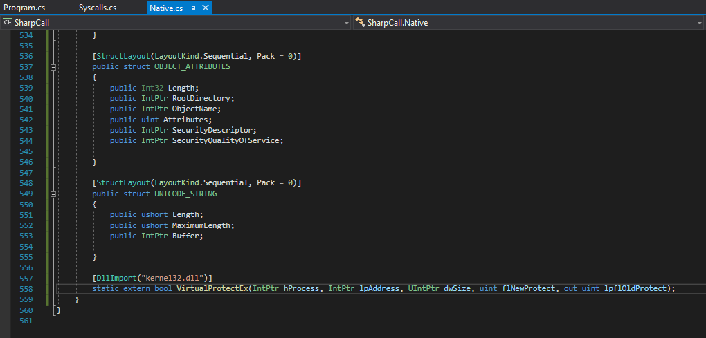 VirtualProtect P/Invoke function declaration in Native.cs