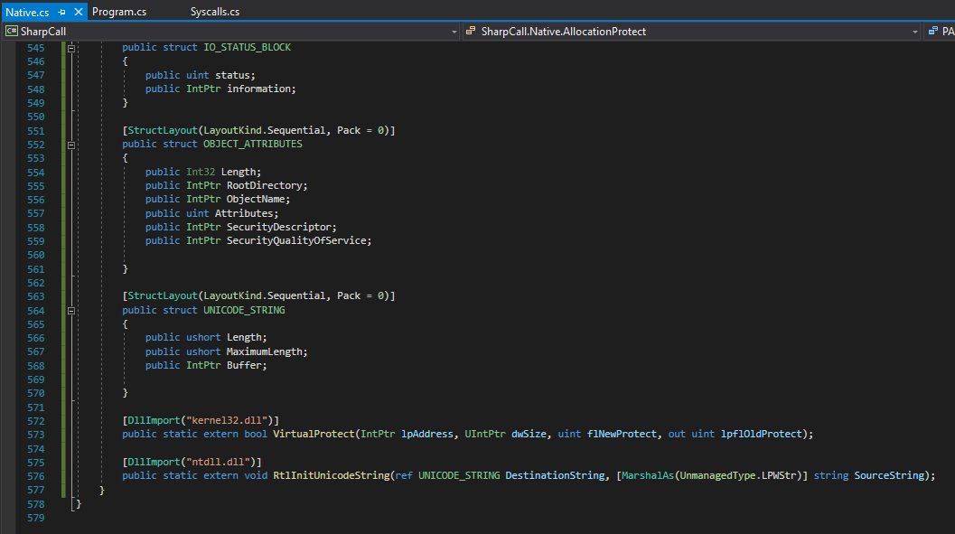 RtlUnicodeStringInit P/Invoke declaration in Native.cs