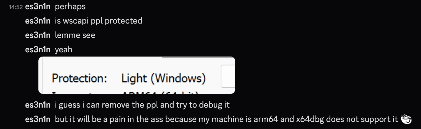 Debugger attached to remote Windows VM via Parsec high-latency setup from Seoul