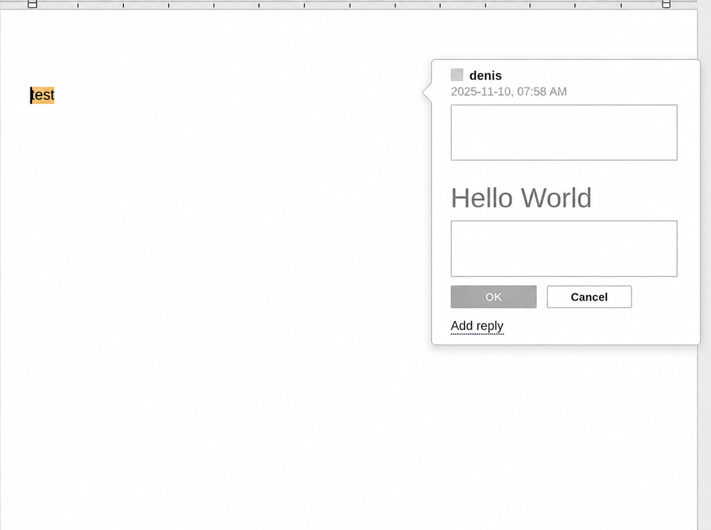 Page after payload activation: Hello World appears on screen