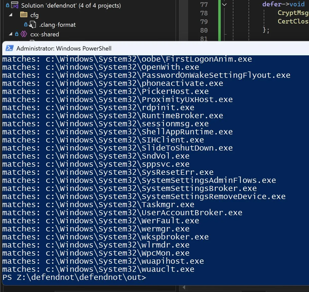 Recreated WSC binary validation algorithm from PE header inspection and signature hash check