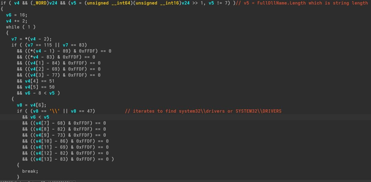 DriverSection and _KLDR_DATA_TABLE_ENTRY handling