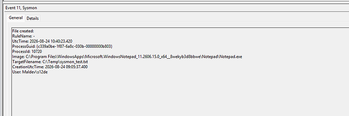 Sysmon Event 11 File Create