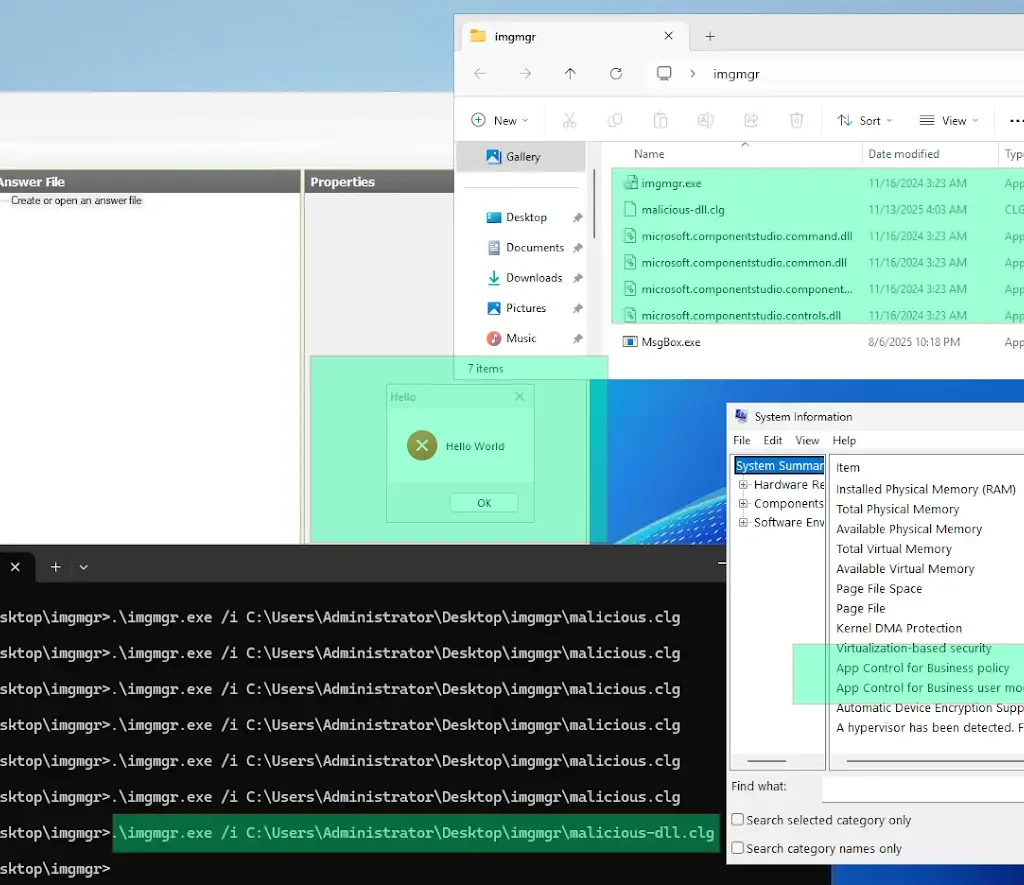 Bypassing Windows Application Control: insecure deserialisation in imgmgr.exe (CVE-2026-25166)