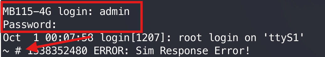 Successful root login