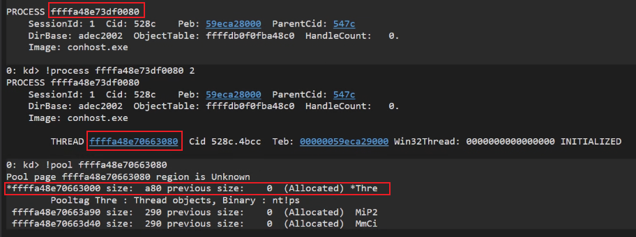 VS allocator pool slab structure for the _ETHREAD object