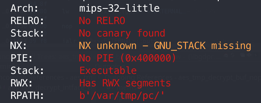 Binary protections missing from httpd