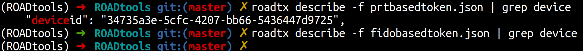 Device ID claim absent in the FIDO-based token