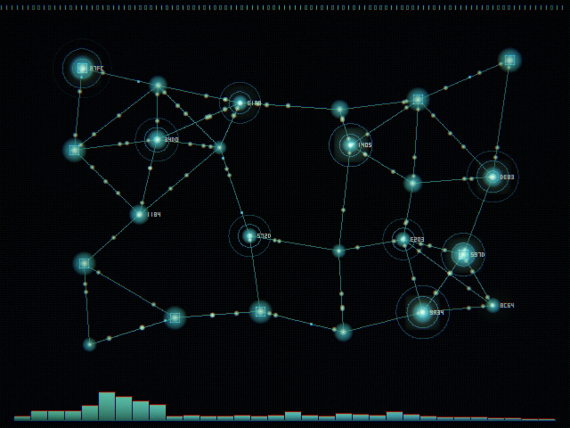 Data Network scene: routers, hosts and streaming packets