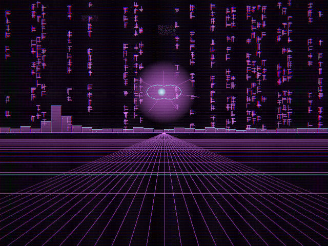 Nirvana scene: magenta glitch dreamscape with datamosh tears