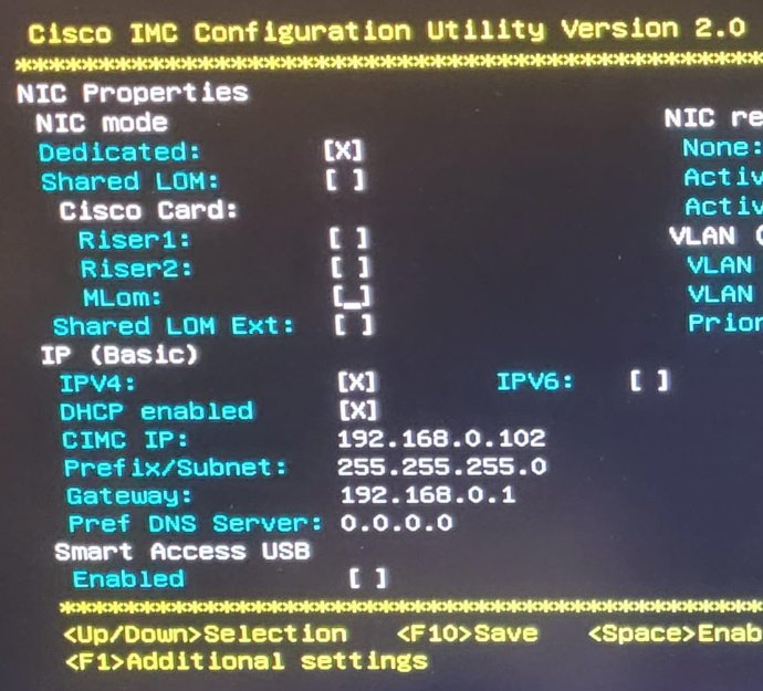 CIMC static IP 0.0.0.0