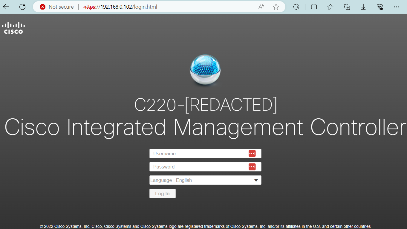 CIMC web interface