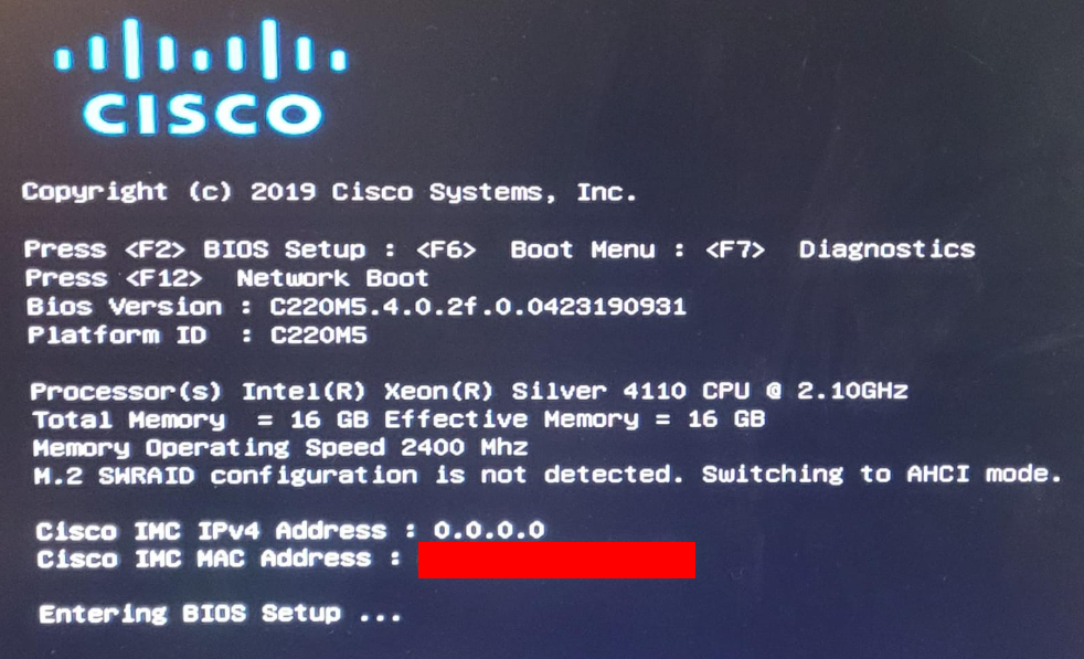 Locked Cisco AMI BIOS